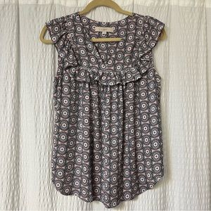 Loft Top Floral Lightweight Dainty Women’s Size Small Pink and Maroon